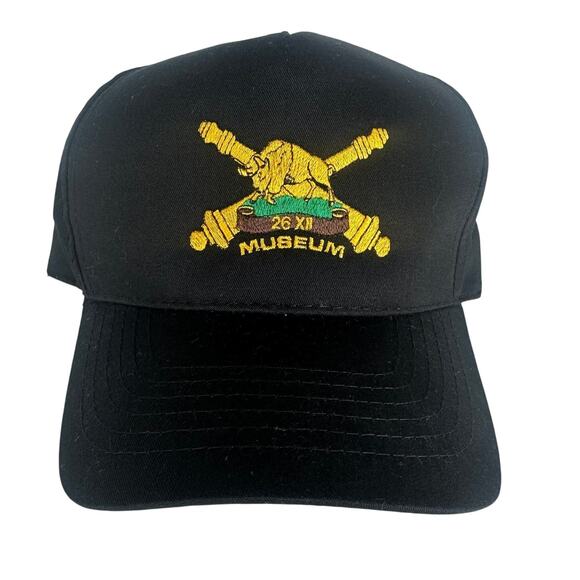 26 Field Regiment Museum Manitoba Embroidered Bull Black/Yellow Snapback Hat - Picture 1 of 4